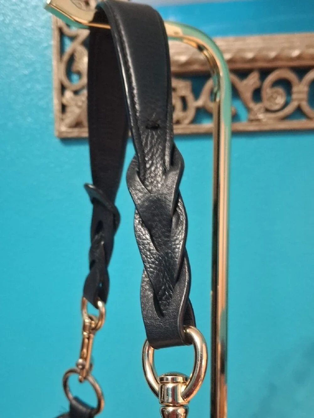 Coach Abby Duffle Black Pebbled Leather Shoulder Hobo with Gold Hardware